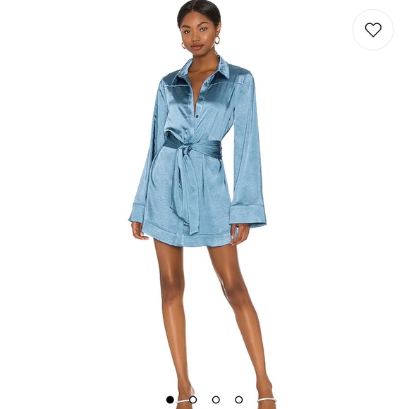 Camila Coelho Priscilla Mini Dress in blue - Picture 1 of 7